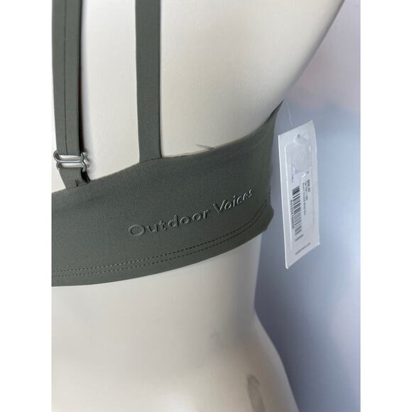 Outdoor Voices Women's Size XXS Zoom Double Strap Sports Bra Tea Tree Green NWT - Picture 5 of 10